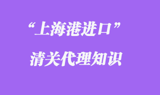 上海港進口清關(guān)知識