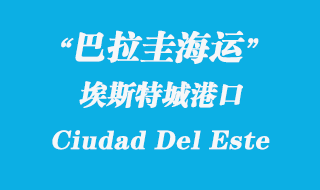 埃斯特城(Ciudad Del Este)港口