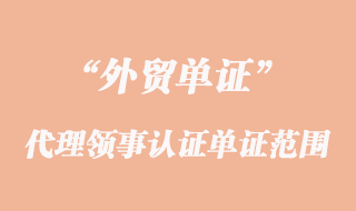 代理領事認證的單證范圍要求