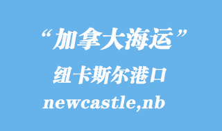 加拿大海運(yùn)港口:紐卡斯?fàn)枺╪ewcastle,nb)港口