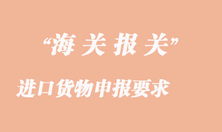 進(jìn)口貨物申報要求